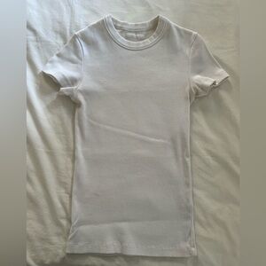 Djerf Avenue Ribbed T Shirt - White